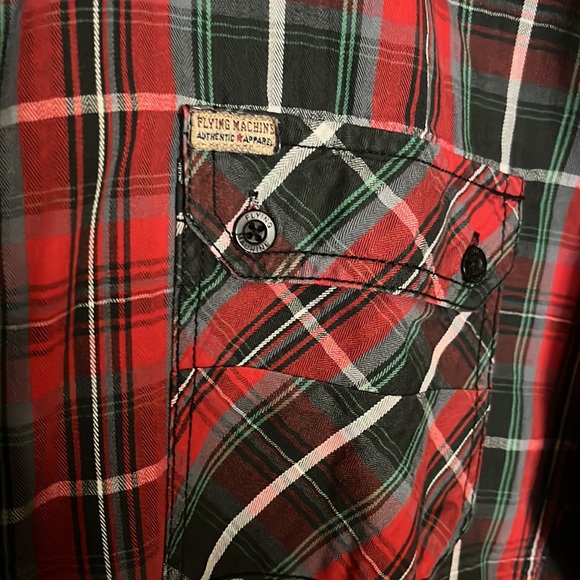 Xxl Plaid Long sleeve Button Down Shirt vintage swag - Picture 2 of 3